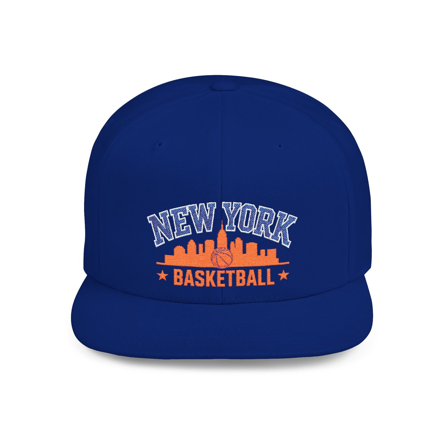 New York Basketball Snapback Hat — Flat Bill City Skyline Cap