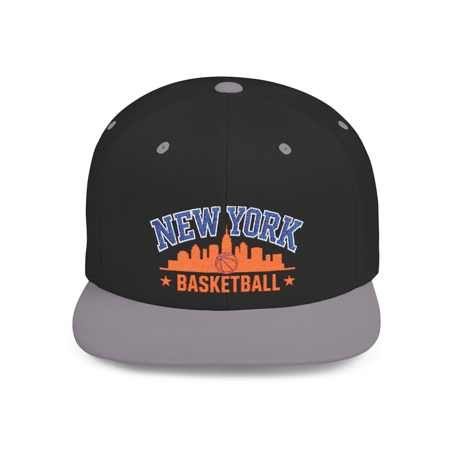 New York Basketball Snapback Hat — Flat Bill City Skyline Cap