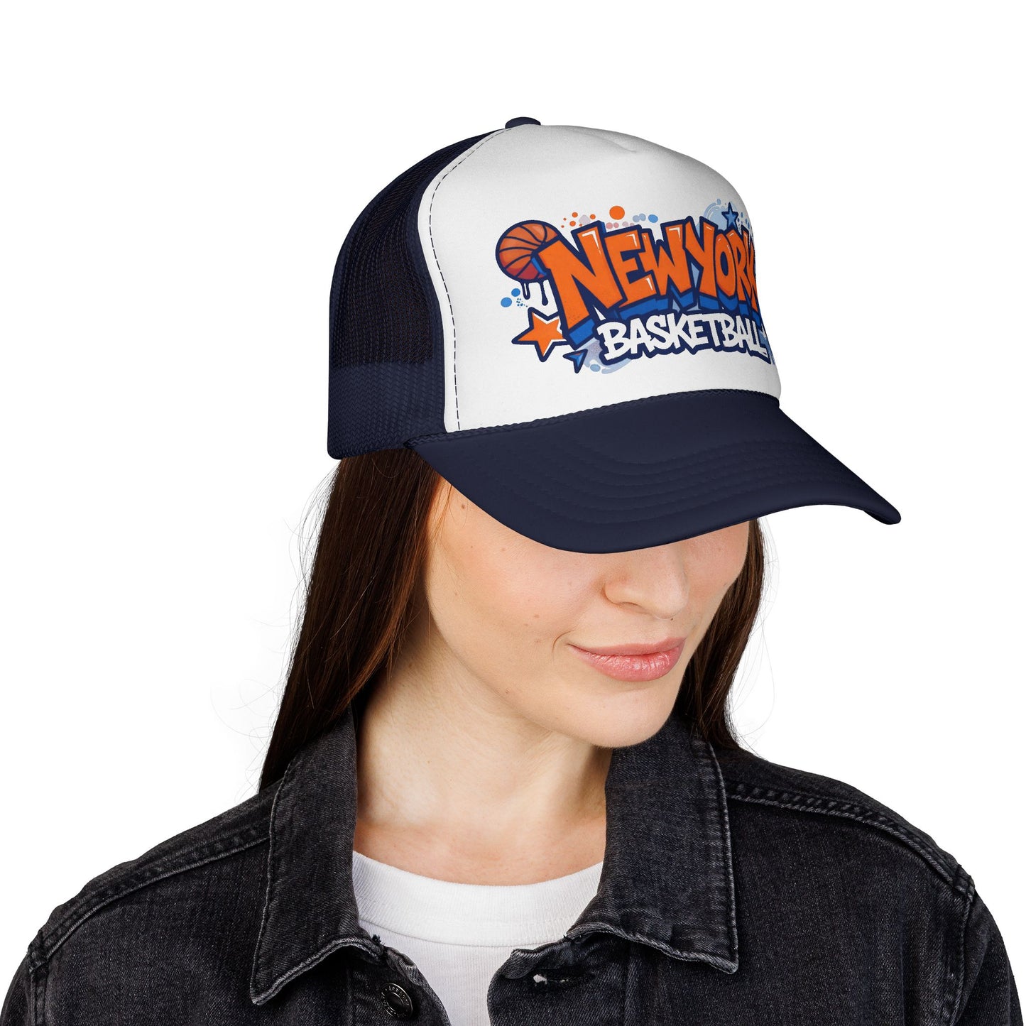 New York Basketball Trucker Cap — Graffiti Sports Hat