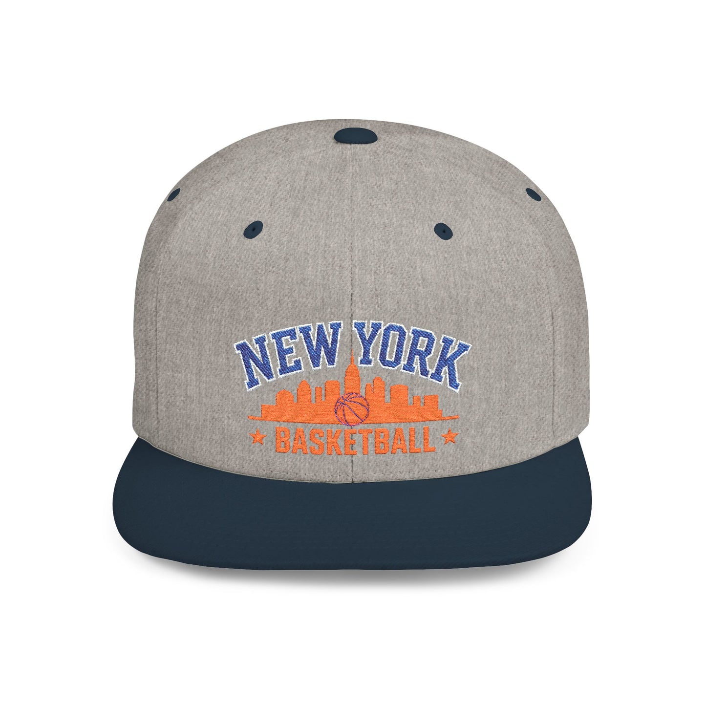New York Basketball Snapback Hat — Flat Bill City Skyline Cap